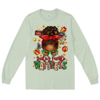 Matcha santa's favorite waitress messy bun Long Sleeve Tee - texasbilliewilder