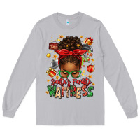 Moon Dust santa's favorite waitress messy bun Long Sleeve Tee - texasbilliewilder