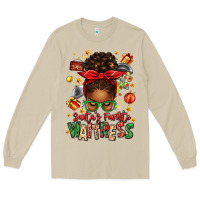 Mushroom santa's favorite waitress messy bun Long Sleeve Tee - texasbilliewilder