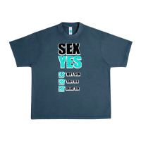 Midnight Navy SEX YES HOT SEX SAFE SEX GREAT SEX Urban Heavy Tee - Bettercallsaul