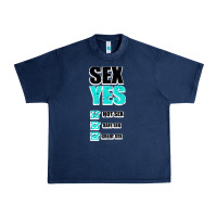 Navy SEX YES HOT SEX SAFE SEX GREAT SEX Urban Heavy Tee - Bettercallsaul