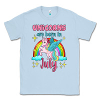Dusty Blue unicorns are born in july Classic Tee - Jasminsmagicworld
