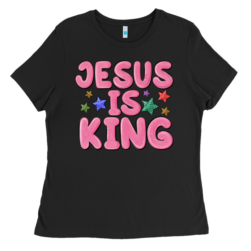 Jesus Is King Ladies Tee by MaliasSmallBusiness | Teevron
