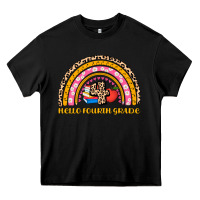 Black back to school rainbow hello fourth grade Heavy Core Tee - AdoDesignShop