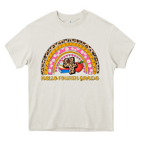 Back To School Rainbow Hello Fourth Grade Heavy Core Tee | Teevron