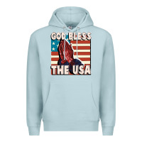 Blue Mist God Bless the USA Premium Hoodie - FaDigitalArtStudio