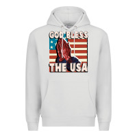 Dove Grey God Bless the USA Premium Hoodie - FaDigitalArtStudio