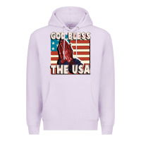 Lilac God Bless the USA Premium Hoodie - FaDigitalArtStudio