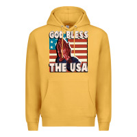 Mustard God Bless the USA Premium Hoodie - FaDigitalArtStudio