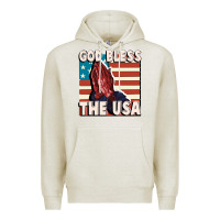 Oatmeal Heather God Bless the USA Premium Hoodie - FaDigitalArtStudio