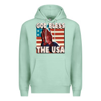 Seafoam God Bless the USA Premium Hoodie - FaDigitalArtStudio