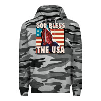 Slate Camo God Bless the USA Premium Hoodie - FaDigitalArtStudio