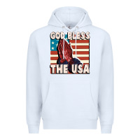 White God Bless the USA Premium Hoodie - FaDigitalArtStudio