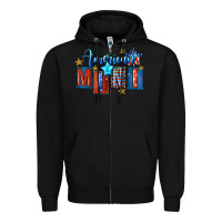 Black American mini 4th of july Zipper Hoodie - FaDigitalArtStudio