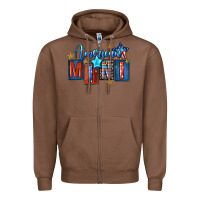 Chestnut American mini 4th of july Zipper Hoodie - FaDigitalArtStudio