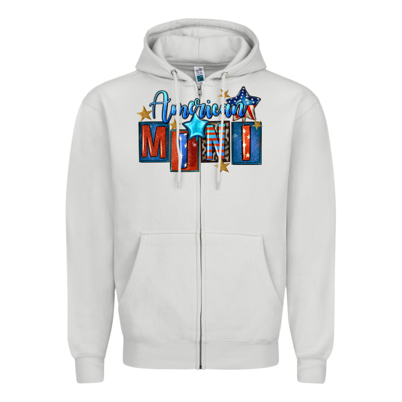 American Mini 4th Of July Zipper Hoodie by FaDigitalArtStudio | Teevron