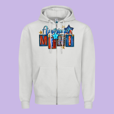 American Mini 4th Of July Zipper Hoodie Designed By Fadigitalartstudio