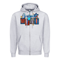 Heather Grey American mini 4th of july Zipper Hoodie - FaDigitalArtStudio