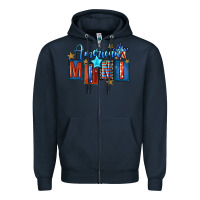 Navy American mini 4th of july Zipper Hoodie - FaDigitalArtStudio