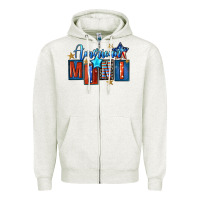 Oatmeal Heather American mini 4th of july Zipper Hoodie - FaDigitalArtStudio