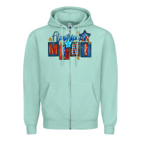 Seafoam American mini 4th of july Zipper Hoodie - FaDigitalArtStudio