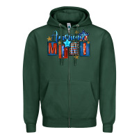 Sports Green American mini 4th of july Zipper Hoodie - FaDigitalArtStudio