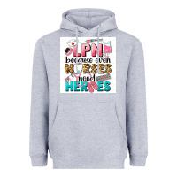 Heather Grey LPN because nurses need heroes Heavyweight Hoodie - LillyAllenDesigns
