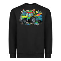 Black Autism farm tractor Heavyweight Sweatshirt - CowGirlArtShop