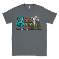Charcoal Heather Peace Love Southdown Sheep Classic Tee - LillyAllenDesigns