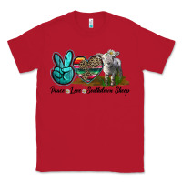Red Peace Love Southdown Sheep Classic Tee - LillyAllenDesigns