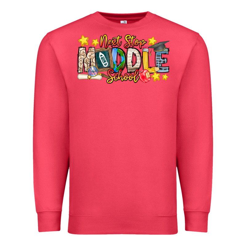 Next Stop Middle School Premium Sweatshirt by CowhideDigitalArt | Teevron