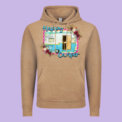 Happy Camper Vintage Hoodie Designed By Bettercallsaul