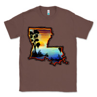 Chestnut louisiana  sunset map Classic Tee - BarkalooDesign