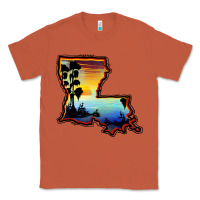 Copper louisiana  sunset map Classic Tee - BarkalooDesign