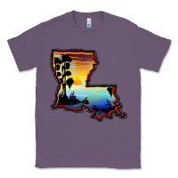 Lavender louisiana  sunset map Classic Tee - BarkalooDesign