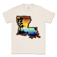 Natural louisiana  sunset map Classic Tee - BarkalooDesign