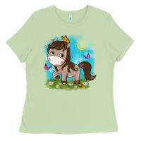 Matcha little cute horse Ladies Tee - NancyCooperArtShop