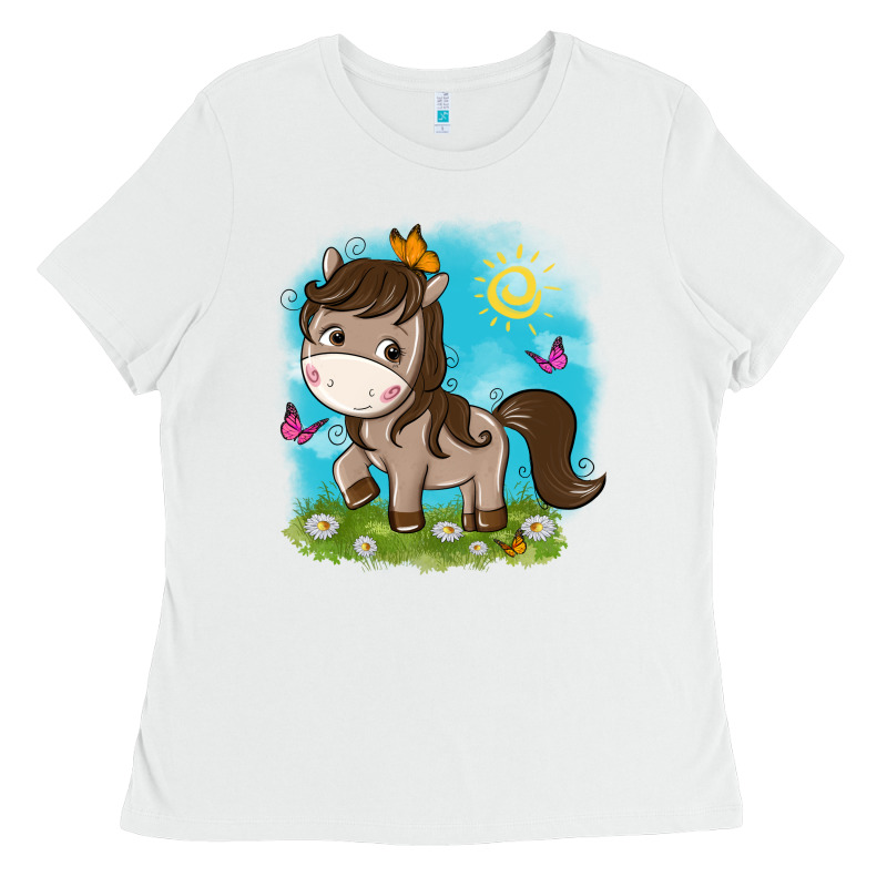 Little Cute Horse Ladies Tee by NancyCooperArtShop | Teevron