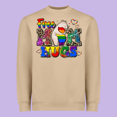 Pride Free Mom Hugs Heavyweight Sweatshirt Designed By Cowgirlartshop