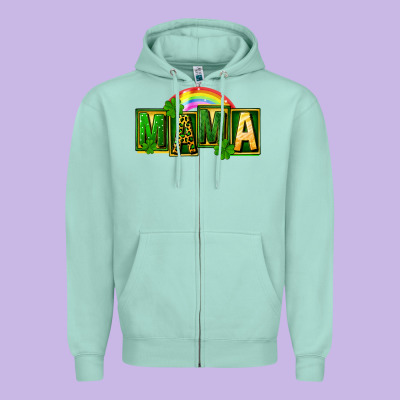 St. Patricks Day Mama Zipper Hoodie Designed By Fadigitalartstudio