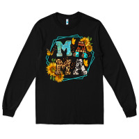 Black sunflowers hexagon frame mama Long Sleeve Tee - Jasminsmagicworld