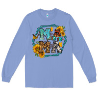 Colony Blue sunflowers hexagon frame mama Long Sleeve Tee - Jasminsmagicworld
