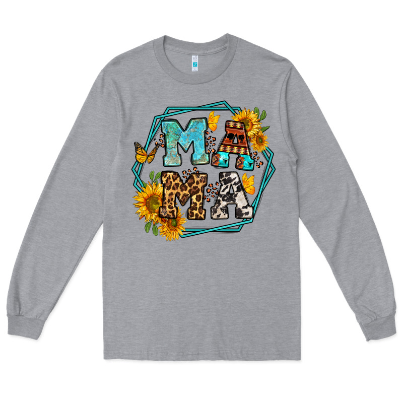 Sunflowers Hexagon Frame Mama Long Sleeve Tee by Jasminsmagicworld | Teevron