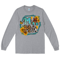 Heather Grey sunflowers hexagon frame mama Long Sleeve Tee - Jasminsmagicworld