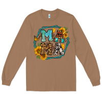 Toasted Coconut sunflowers hexagon frame mama Long Sleeve Tee - Jasminsmagicworld