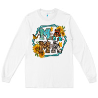 White sunflowers hexagon frame mama Long Sleeve Tee - Jasminsmagicworld
