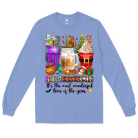 Colony Blue Hallothanksmas coffee cups Long Sleeve Tee - texasbilliewilder
