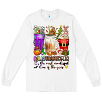 White Hallothanksmas coffee cups Long Sleeve Tee - texasbilliewilder