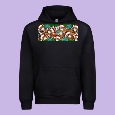 Santa Skeleton Christmas Urban Hoodie Designed By Artiststas