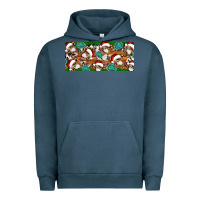 Pigment Midnight Navy Santa skeleton christmas Urban Hoodie - Artiststas